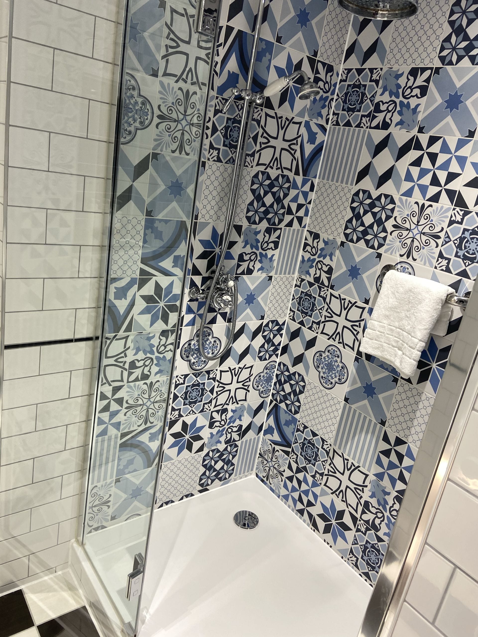 Shower with Mosaic tiles