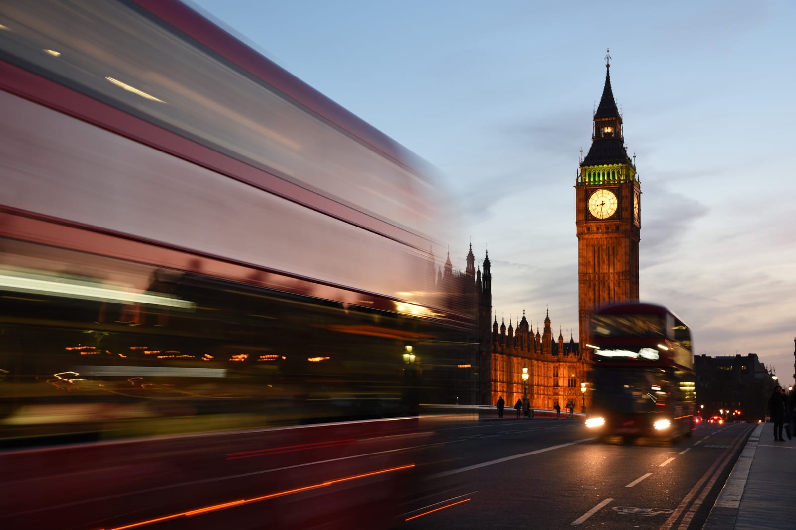 Big Ben and London Buses