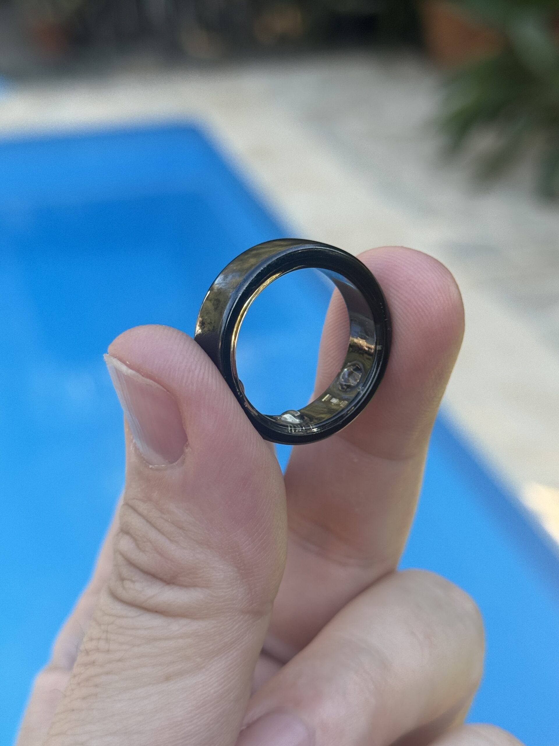 Oura Ring by pool